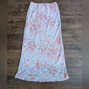 NWOT Wild Fable Pink Floral Long Maxi Skirt Spring Summer Size Medium